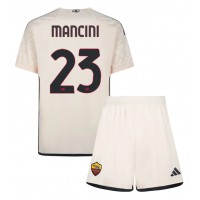 Maglie da calcio AS Roma Gianluca Mancini #23 Seconda Maglia Bambino 2023-24 Manica Corta (+ Pantaloni corti)